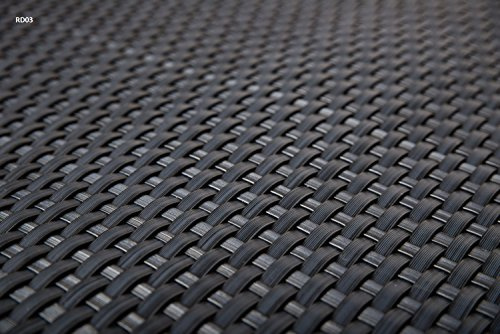 Sellon24 balkongbeklädnad insynsskydd metervara balkonginsynsskydd polyrattan balkongspänning (17,89 €/m2) RD03 antracit 110