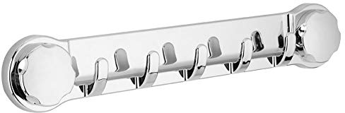 Fdit Leistungsstarker Vakuum-Saugnapf-Handtuchhalter, Wandhalterung, Mantel, Badetuch, Haken, Stange mit 5 Haken für Handtücher, Bademäntel, Kleidung