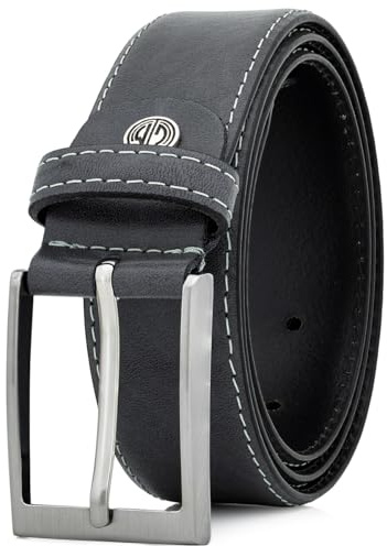 LINDENMANN Gürtel Herren Vollledergürtel aus Rindleder, 35 mm breit, kürzbar, Gürtel Herren XXL, grau