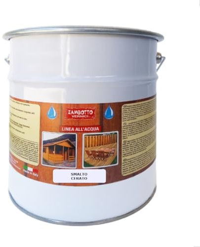 ZAMBOTTO VERNICI Smalto Trasparente Cerato Flatting All' Acqua Per Legno Da 0,75 A 5 Litri, Trasparente, 0,75L, Satinato 30 gloss