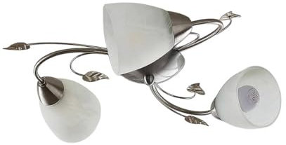 Ceiling Light 'Yannie' dimmable in Silver Made of Metal for e.g. Living Room & Dining Room (3 Light Sources, E14) from Lindby | Ceiling lamp, lamp