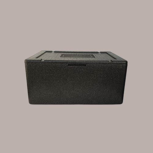LUCGEL Srl Scatola Iso Termica Alimenti GN8 Plus Nera 56x37h22 Cassa Contenitori Polistirolo Food Thermal Box
