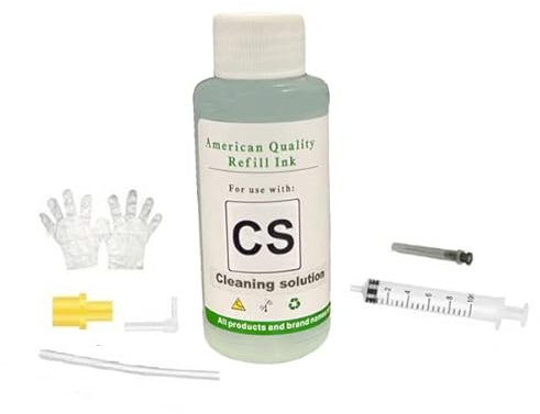Vivid Colors VC Printhead Cleaning Kit Inkjet Universal Printer Nozzle Cleaner Solution Print Head Flush Cleaning for All Printer - Works on Pigment Ink and Dye Ink (100 ml)