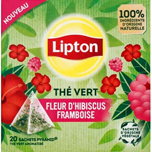 Lipton The verde flor de hibisco y frambuesa - Caja de 20 bolsitas