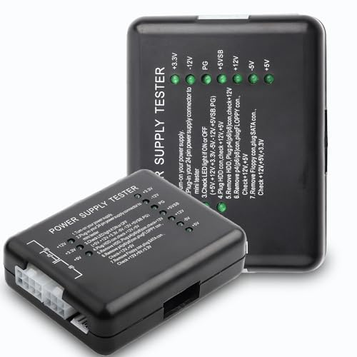 Power Supply Tester Checker, Computer Power Supply Tester Checker Power Supply Tester for Computer 20/24 Pin HDD SATA Floppy for Any Computer Technician