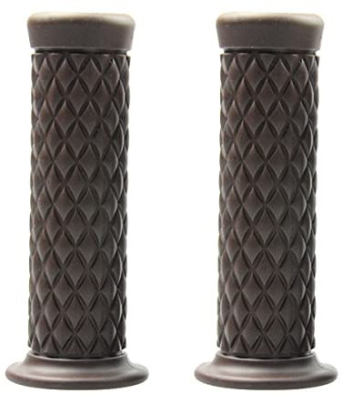 Motorrad-Handgriffe, rutschfeste Gummistange für 22 mm/24 mm Griffe, Vintage-Motorrad-Thruster-Griff, Lenker für Handkomfort, universell für Motocross, Roller, Dirtbike, offenes Ende (Kaffee)