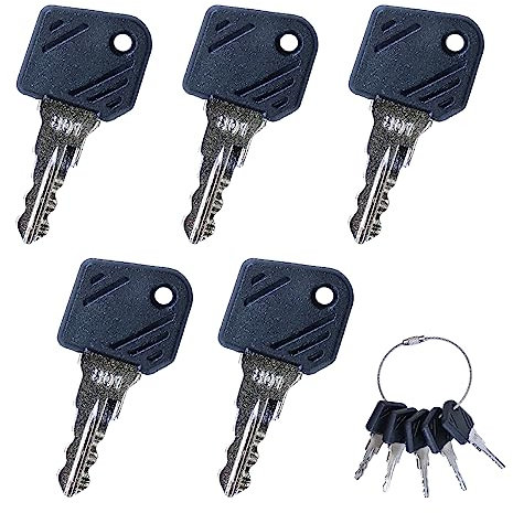 Set di chiavi di accensione, 5 pezzi di ricambio per interruttore di avviamento escavatore, adatto per carrello elevatore Linde 801