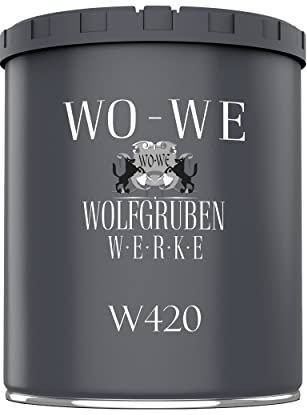 WO-WE Holzfarbe Holzlack Wetterschutzfarbe Außen & Innen - Eisengrau ähnl. RAL 7011-750 ml