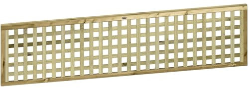 Urban Square, 6ft x 1.5ft Fence Panel Capped Wooden Trellis Topper | Heavy-Duty Wall Lattice for Decorative Privacy Fencing, Outdoor Garden Divider, Pergola, & Arch (Wide: 182.8cm x High: 47.2cm)