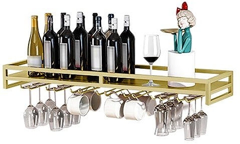 LIGUOYI Weinglashalter Metall, Wandbefestigung Glashalter Weinglas Halterung Weinglas Abtropfgestell Schwarz/Gold/Weiß Robust Und Langlebig, Für Familie Restaurant Hotel Bar Weinglas-Halter