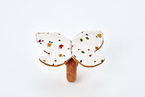 Käthe Kruse Pappilon Greifling I Motorikspielzeug aus Holz und veganem Stoff für Kinder ab 3 Monate I Spielzeug zur Ausbildung grobmotorischer Fähigkeiten