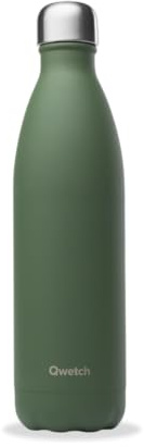 Qwetch - Trinkflasche Originals Edelstahl Isolierflasche 750ml Khaki - Thermosflasche 24h Kalt & 12h Heiß - Auslaufsicher, BPA-frei, Wiederverwendbar - Perfekt für Sport, Reisen, Büro & Wandern