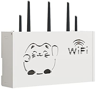 WLAN-Router-Box, WLAN-Router, WLAN-Box, WLAN-Router-Regal, WLAN-Router-Aufbewahrungsbox, WLAN-Rack-Organizer, Internet-Box, Kabel-Organizer, Aufbewahrung, DVD-Set-Top-BO
