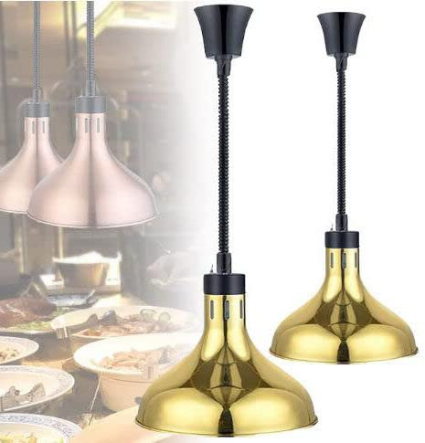 Commercial Food Heat Lamp,2 Pcs Commercial Heat Lamp Food Warmer,Buffet Food Warmer Adjustable Length Kitchen Heater to Keep Food Warm Kitchen Restaurant Equipment 250W,Yellow