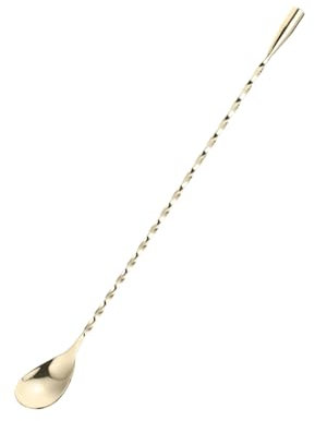 Alipis Cuchara de Bar cucharas Cuchara de Mango Largo Cuchara Larga cucharillas cucharilla de cóctel Cuchara para Mezclar cócteles Cuchara para café Acero Inoxidable