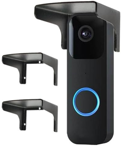 Doorbell Rain Cover, Steel Doorbell Cover, Weatherproof, Ring Doorbell Cover with Anti-Glare Sunshade, Compatible with Blink/Ring Pro2/Arlo/Wyze/Google Nest/Reolink Video Doorbell, 2