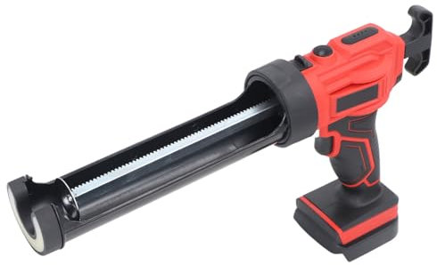 Electric Caulking Gun, Cordless Caulk Gun with 4 Adjustable Speeds, LED Light, Auto Retract, Glass Glue Gun for Filling Sealing for Home Renovations Floor Repairs Caulking