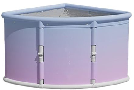 Faltbare Badewanne Erwachsene Badeeimer For Eisbaden Und Badefass Bade Falten Mit Einem Klick Bathtub Wannenbad Fass Fächerförmig Folding SPA Erwachsenen Wanne(Purple)