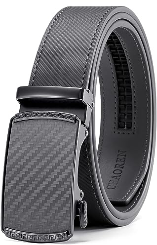 CHAOREN Cintura Da Uomo In Pelle, Cintura Automatica, Senza Fori, Larghezza 35 mm, Misura Personalizzata