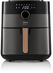 AR2091 Arzum Airtasty Heißluftfritteuse mit XL Fassungsvermögen, ohne Öl, gesundes Frittieren, digitales Bedienfeld, 8 voreingestellte Kochprogramme, Zeit- und Temperatureinstellung (Kupfer)