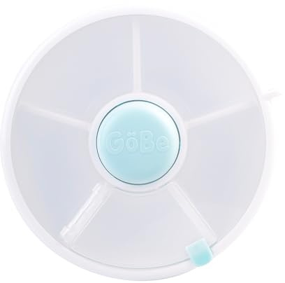GoBe Kids Snack Spinner – Récipient à goûter réutilisable avec distributeur à 5 compartiments et couvercle, sans BPA et sans PVC, passe au lave-vaisselle, sans déversement, étanche