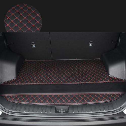 BXQDAM Tappetini per bagagliaio, fodere per bagagliaio, accessori per bagagliaio, per Alfa Giulietta 2010-2021, filo nero rosso tinta unita B
