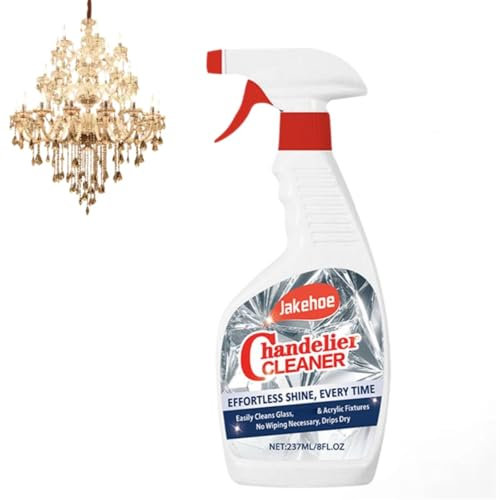 1/2Pcs Chandelier Cleaner Drip Dry Spray, No Wipe Dust Remover for Chandelier, Effortless Streak-Free Clean Finish on Crystal Glass, for Crystal Chandelier & Window Screen
