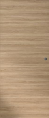 OPTIMUM Porte Coulissante Intérieure Bois – Plusieurs Coloris – Sans Rail – Porte Seule à Composer – Design Moderne – Facile à Installer (chêne sauvage - Barbade)