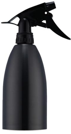 Fzaqwen Sprühflasche Aus Edelstahl, Pumpsprüher für Den Garten, 500 Ml Handsprühflasche Zum Reinigen Und Bewässern, Schwarz