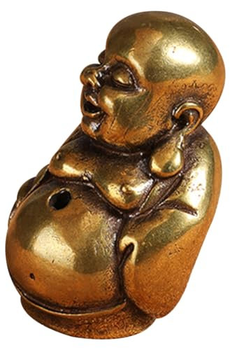 Porta Incenso Buddha in Ottone Dorato per Bastoncini, Decorazione