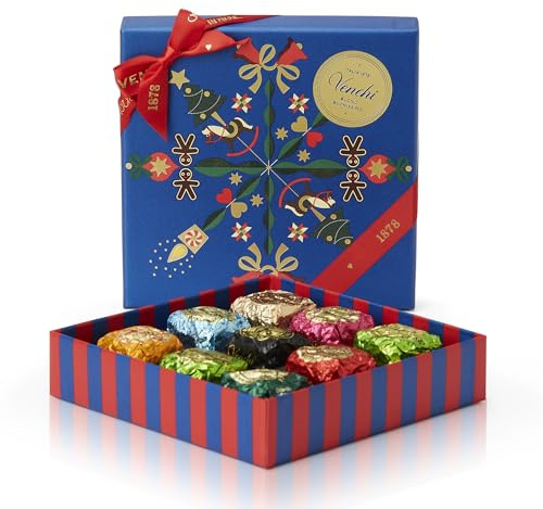Venchi, Cofanetto Regalo Natale con Chocoviar Assortiti, con Nocciola del Piemonte IGP e Arancia Rossa di Sicilia IGP, Edizione Limitata, 176 Gr, Senza Glutine, Idea Regalo Natale