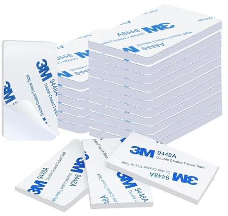 MOGITO 60 Pièces Adhesif Double Face Extra Fort Mousse, Ruban Adhésif Double Face Multifonctionnel, Adhésif Puissant Pour L'artisanat, Pe Bricolage, Fixation d'Objets, A L'emballage - (30 mm x 50 mm)