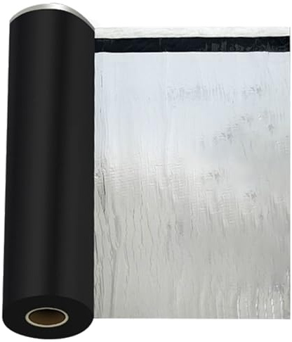 Guaina Bituminosa Autoadesiva, Nastro Sigillante Impermeabile, Rotolo Patch di Asfalto per Tetto, Nastro Adesivo Resistente all'acqua per Perdite Tetto, Fessurazioni Superficiali(0.5x15m)