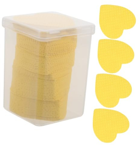 Gatuida 200 Coussinets en Coton Doux Non Pelucheux de Cœur pour Ongles en Gel et Extensions de Cils, Jetables et Adaptés aux Voyages