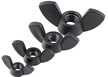 Flügelmutter Flügelmuttern aus Nylon-Kunststoff, mehrfarbig, M3-M12, 48 Stück(White,M6 5pcs)