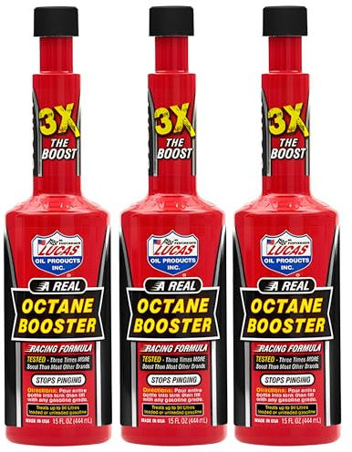 3x Lucas Octane Booster 444ml | Increases Fuel Octane | Improves Engine Performance & Efficiency