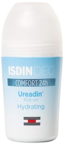 ISDIN Deo Ureadin roll-on, Desodorante hidratante y de acabado seco. Protección 24h, 50ml