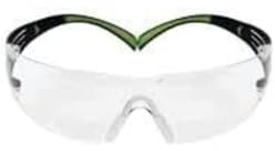 3M SecureFit 400 - Schutzbrille, kratzfest / beschlagfrei, klar +1,5 Linse, SF415AS / AF, Farbe schwarz / grün