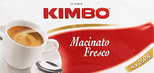 Kimbo Caffè Macinato, Fresco - Confezione da 4 x 250 gr ( Totale 1000 gr)