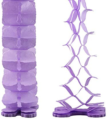 Creativery Papier Girlande 6 Meter (Flieder 462H) // Papiergirlande Hängedeko Raumdeko Party Geburtstag Raumdekoration Deko