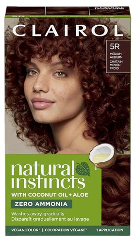 Clairol Natural Instincts Demi-Permanent Hair Dye, 5R Medium Auburn, 1 Pk