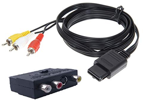 DARLINGTON & Sohns Scart TV Kabel für SNES Super Nintendo N64 GC Game Cube + Scart Adapter 3-Chinch Fernsehkabel Bildkabel