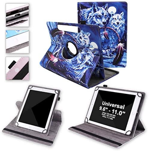 Wigento Für Nokia T20 / T21 Tablet 10.4 Zoll 360 Grad Rotation Universell Motiv 16 Tablet Tasche Kunst Leder Hülle Etuis