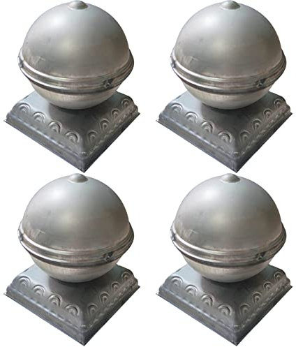 Lot De 4 Capuchons De Poteau, Aluminium Poteau Clôture De Lotus pour Décoration Jardin Maison Jardin Cour Porte Escalier Plate-Forme Clôture Ball Chapeau,120x120mm
