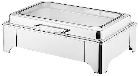 Yqyc 8 QT Chafing Dish Scaldavivande Elettrico, Scaldavivande in Acciaio Inossidabile con Coperchio, per Banchetti Nuziali, Laurea (Color : Single Pot)