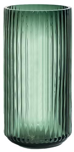 Aoderun Blumenvase Modern Vasen Decko Gross Glasvase Zylinder 25cm Hoch Vase Grün Pampasgras mit Vase für Rosa Hyazinthe Tulpe(Grün,25cm)
