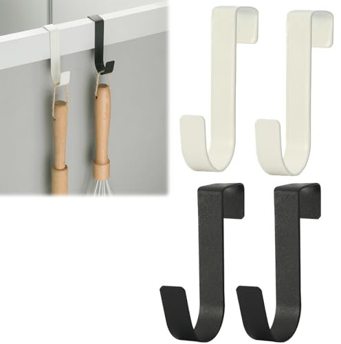 BNXF 4 Pcs tainless Steel Versatile Coat Hooks Over Door Hanger Without Nails,Door Hanger Without Nails,Over Door Hook for Towels Hats Bag Jacket Robes Hanging Coat Wardrobes Bedrooms