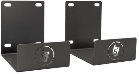 TradeTidy Grey Ladder Brackets (Pair) – Heavy Duty Steel Ladder Holders for Wall or Van Mounting | Ideal for Garages, Workshops, Sheds & Trade Vans | Made in UK | Wall Mounted Storage Hooks