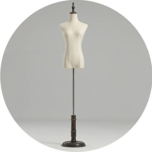 IUokLU Weiblicher Schaufensterpuppen-Torso, Damen-Halbkörper-Kleiderform, Laden-Halbkörper-Schaufensterpuppe ohne Kopf, 155–180 cm höhenverstellbar, 6 Modelle