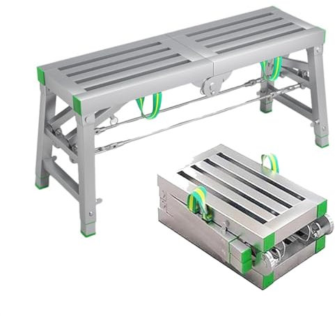 Andamio plegable portátil,Andamio de plataforma de trabajo multiusos,Escalera casera de altura ajustable (Size : 120cm)